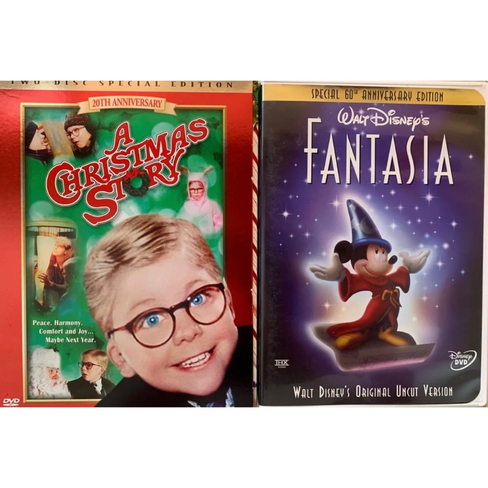 DVD Combo- A CHRISTMAS STORY & FANTASIA (Disney)